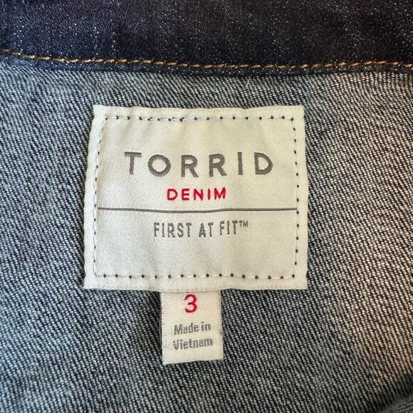 Torrid Vest Women’s 3XL Denim Jean Dark Wash Western Rodeo Streetwear Boho - Picture 2 of 8